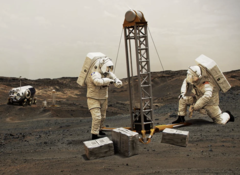 Marskolonisten zoals voorgesteld door NASA. (Bron: NASA)