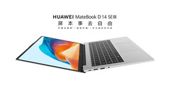 Huawei heeft de MateBook D 14 SE dit jaar een 16:10 beeldscherm en een Intel Raptor Lake processor gegeven. (Afbeeldingsbron: Huawei)