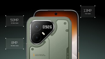 De Pova 8 Pro is uitgerust met een hoofdcamera van 50 MP