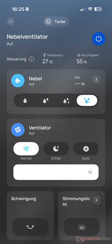 Bediening van het apparaat via een app
