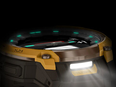 De Instinct Crossover AMOLED met ingeschakelde LED-zaklamp. (Afbeelding bron: Garmin)