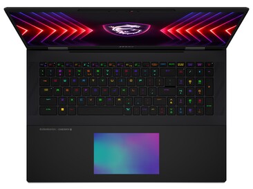 MSI Titan 18 HX - RGB touchpad. (Afbeelding bron: MSI)