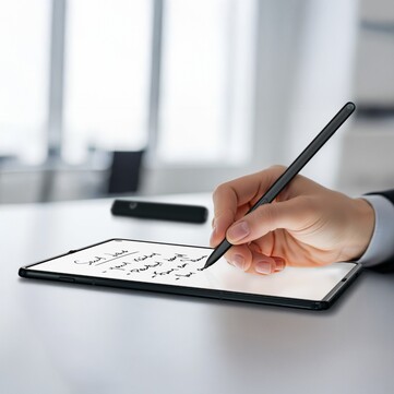 De Motorola Razr Fold heeft stylusondersteuning, in tegenstelling tot de Galaxy Z Fold 7. (Afbeelding bron: Evan Blass)