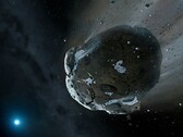 Een illustratie van een asteroïde.