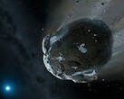 Een illustratie van een asteroïde.