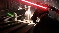 Star Wars Battlefront II screenshot met Yoda en Darth Maul