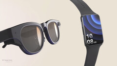 Het nieuwe AR armband referentie ontwerp, met een Goertek bril. (Bron: Goertek)