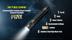 De Nitecore P17iX biedt dezelfde functies als de P27iX, alleen met een kleinere kop