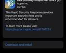 Apple heeft vandaag zijn eerste openbare Rapid Security Response-update uitgerold. (Afbeelding: eigen)