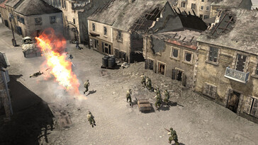 Afgebeeld: Een gameplay screenshot van Company of Heroes.
