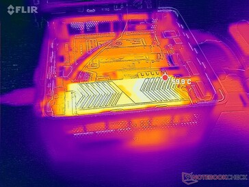 Lexar NM800 koellichaam hot spot bij 60 C bij belasting