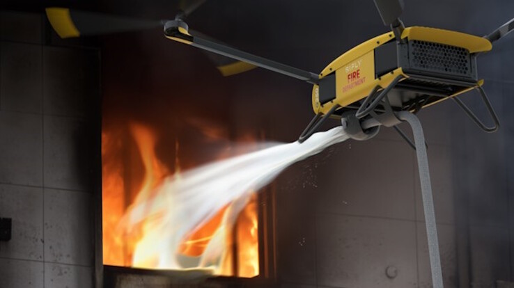 De Q250 kan worden gebruikt voor brandbestrijding (Afbeelding bron: SiFly)