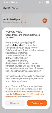 Honor Gezondheid app instellen