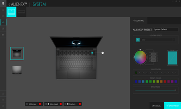 AlienFX-verlichtingsaanpassingen