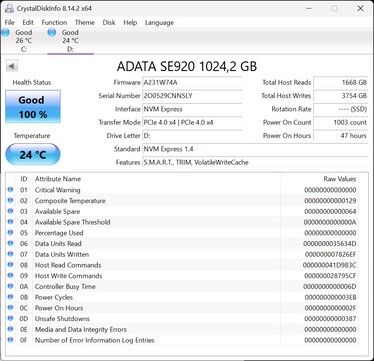 ATA SE920 werkt met PCIe 4.0 x4