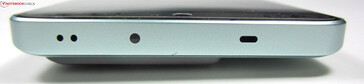 bovenkant: luidspreker, IR blaster, microfoon