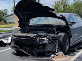De nasleep van een brand in een Lucid Air-demoauto