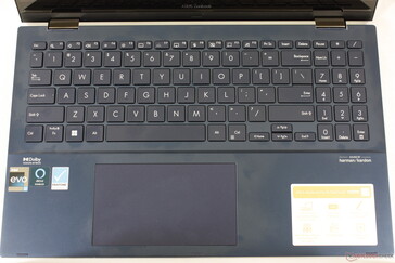 Indeling toetsenbord blijft identiek aan de oudere Zenbook Flip 15 UX563FD