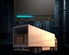 Mockup van vrachtwagen met invoer van Steam Machine