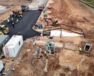 Drone foto's onthullen Cybertruck-vormige tunnel bij Tesla's Giga Fabriek (Beeldbron: JoeTegtmeyer/X)