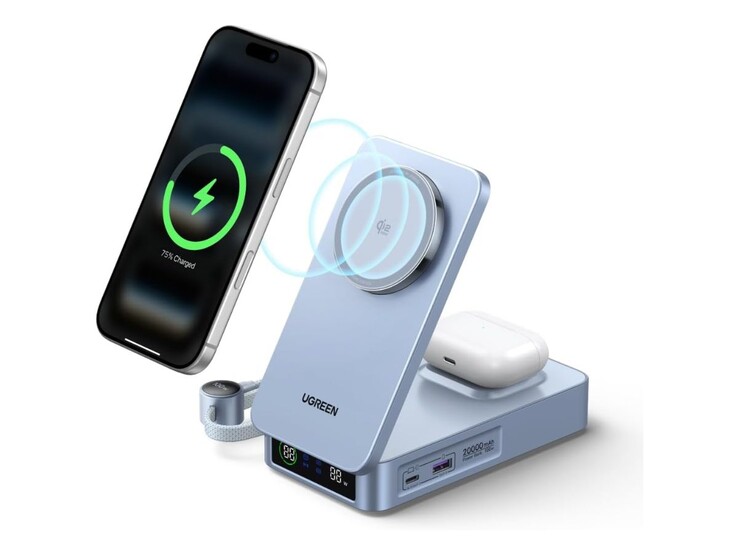 De Ugreen MagFlow Qi2 25W Multifunctionele Power Bank. (Afbeeldingsbron: Ugreen)