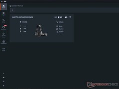 Het startscherm van SteelSeries GG.