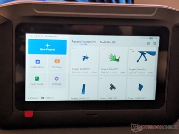 Startscherm op het touchscreen 