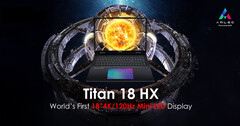 MSI's Titan 18 HX heeft een gigantisch 18-inch 4K 120 Hz mini-LED paneel. (Afbeelding Bron: MSI)