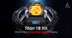 MSI&#039;s Titan 18 HX heeft een gigantisch 18-inch 4K 120 Hz mini-LED paneel. (Afbeelding Bron: MSI)
