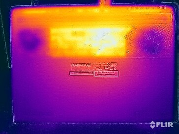 Stresstest oppervlaktetemperaturen (onderkant)