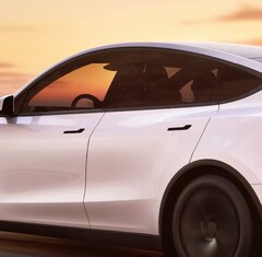 Een Tesla Model Y met de deurgrepen (Afbeelding bron: Tesla)