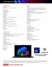 Lenovo ThinkPad L14 Gen 7 Intel specificaties.