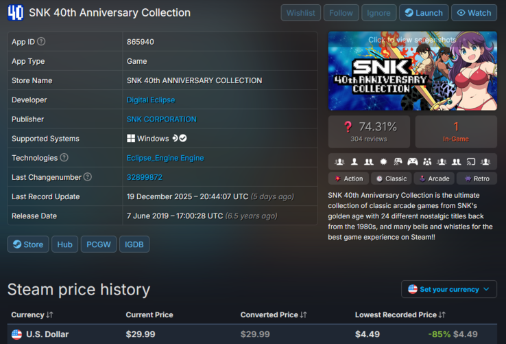 (Afbeeldingsbron: SteamDB)