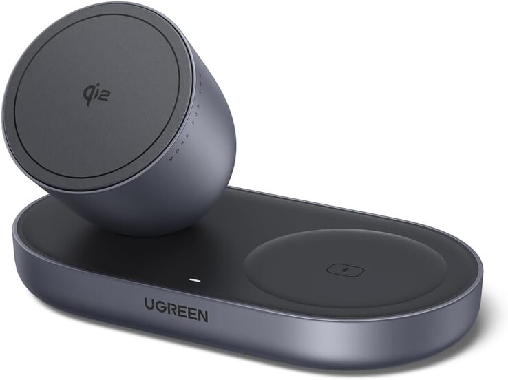 De Ugreen Zapix 2-in-1 magnetische draadloze oplader 15W. (Afbeelding bron: Ugreen, bewerkt)