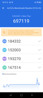 AnTuTu 10-prestatietest (Afbeeldingsbron: Screenshot - Sergey Tarasov - Notebookcheck)