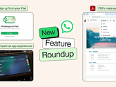 De nieuwste verbeteringen van WhatsApp omvatten aanmeldingen via de iPad, verbeterde ondersteuning voor PDF-bestanden en het delen van muziek. 