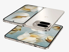 Google lijkt bijna geen visuele veranderingen te hebben aangebracht aan zijn nieuwe opvouwbare toestel. (Afbeeldingsbron: Android Headlines & OnLeaks)