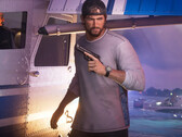 Jason, de hoofdpersoon uit GTA 6, houdt een pistool vast.