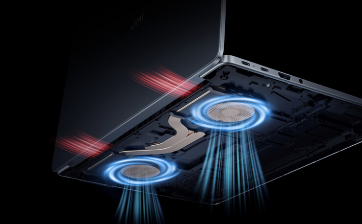 De Redmi Book 14 2025 Renewed Edition heeft een koeloplossing met dubbele ventilator en heat pipe. (Afbeeldingsbron: Xiaomi)