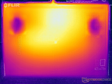 Stresstest oppervlaktetemperaturen (onder)