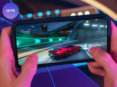 Vanaf 2026 worden ARM GPU&#039;s geleverd met NPU-klasse versnellers voor het voeden van NSS. Afgebeeld: een telefoon waarop een mobiel spel wordt uitgevoerd. (Afbeeldingsbron: ARM)