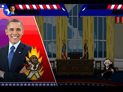 In „Electoral Carnage“ nemen beroemde Amerikaanse presidenten het tegen elkaar op in satirische 2D-gevechten.