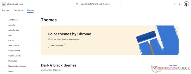 De pagina Thema's van Google Chrome (Afbeelding Bron: Antony Muchiri)