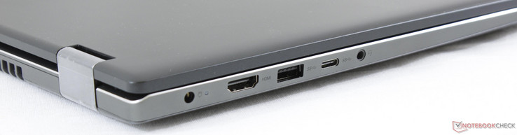 Links: voeding, HDMI, USB 3.0, USB 3.0 Type-C, 3.5-mm combo-audio