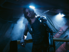 Een screengrab van Keanu Reeves als Johnny Silverhand in Cyberpunk 2077 (bron: SteamDB)