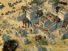 Een afbeelding waarop een kasteel te zien is uit Stronghold Crusader 2.