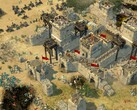 Een afbeelding waarop een kasteel te zien is uit Stronghold Crusader 2.