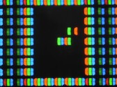Een ontwikkelaar heeft een versie van Snake gemaakt die de afzonderlijke rode, groene en blauwe subpixels van een beeldscherm gebruikt. (Afbeeldingsbron: Patrick Gillespie / YouTube)