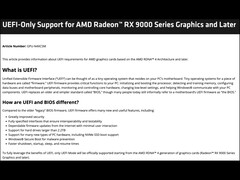 De nieuwste Radeon RX 9000-serie GPU's zijn alleen geoptimaliseerd voor UEFI-systemen. (Afbeeldingsbron: AMD)