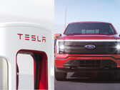 Ford zal het aantal snelladers voor zijn eigenaars van elektrische voertuigen effectief verdubbelen dankzij een uitbreiding met Tesla Superchargers. (Beeldbron: Tesla/Ford - bewerkt)